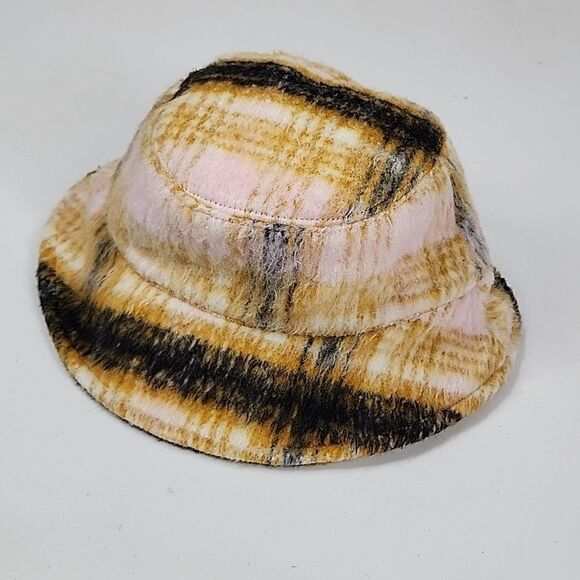 For Love and Lemons Rachel Wool Blend Plaid Bucket Hat xs main image 6